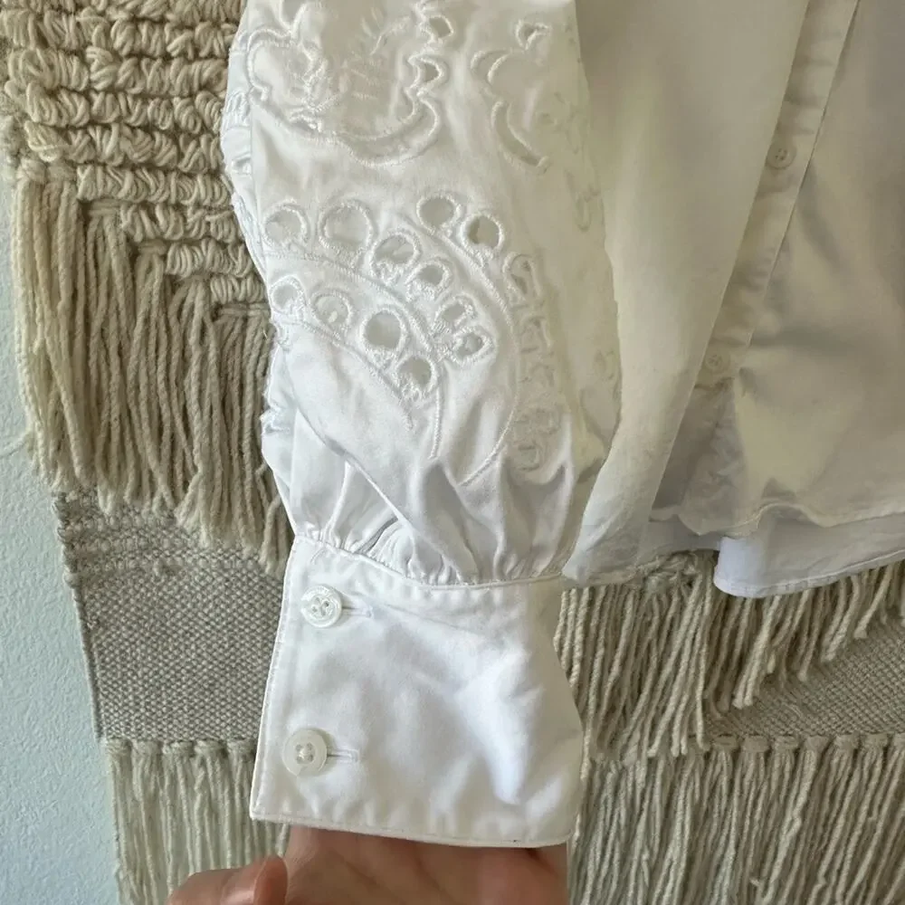 Kate Spade Poplin Cutwork Shirt